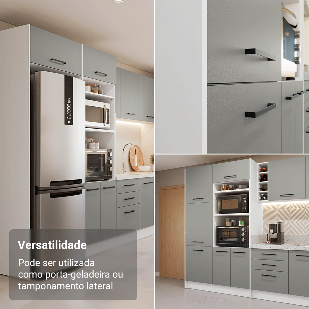 Painel Fechamento Lateral para Cozinha 225 x 60cm Branco Madesa - Image 3