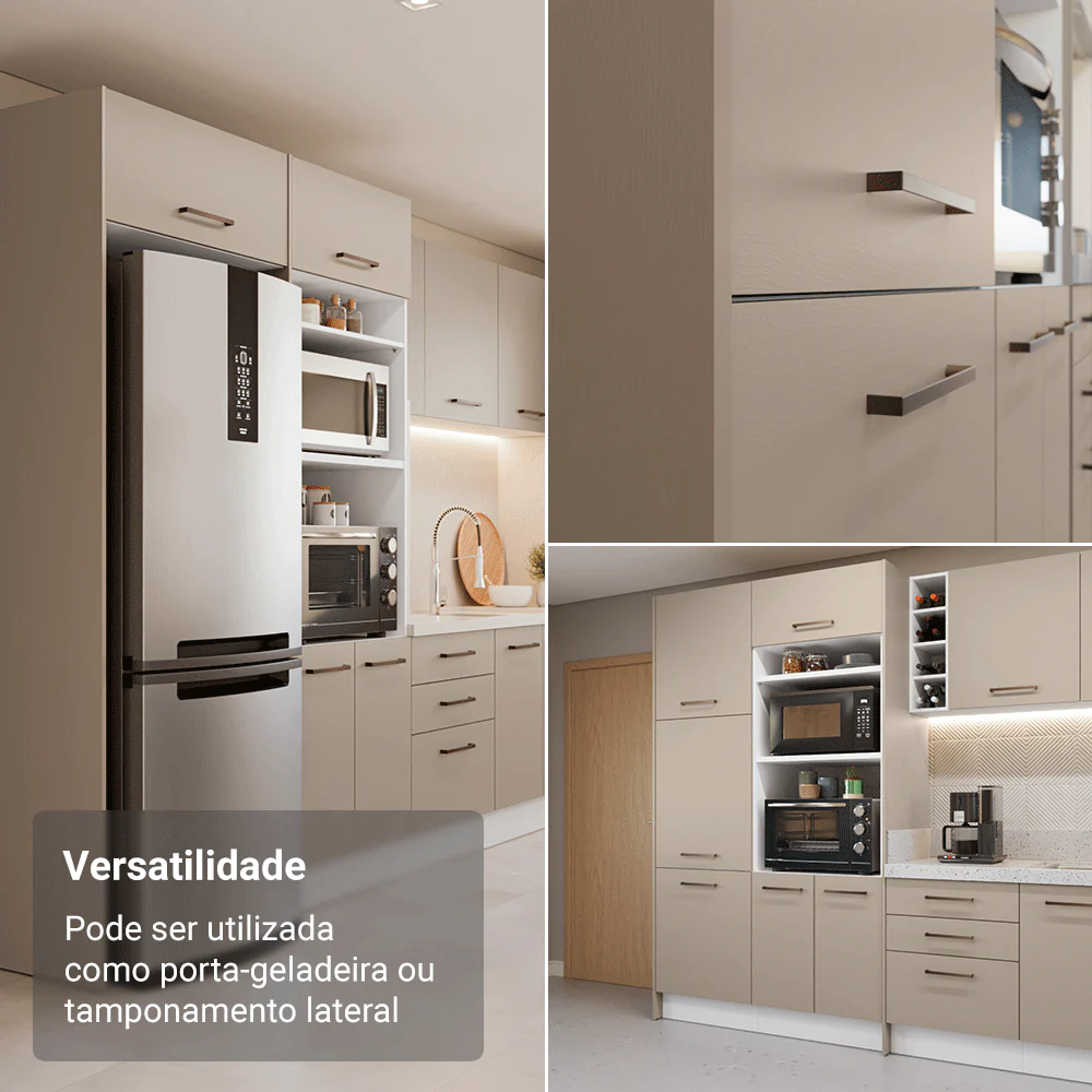 Painel Fechamento Lateral para Cozinha 225 x 60cm Crema Madesa - Image 3