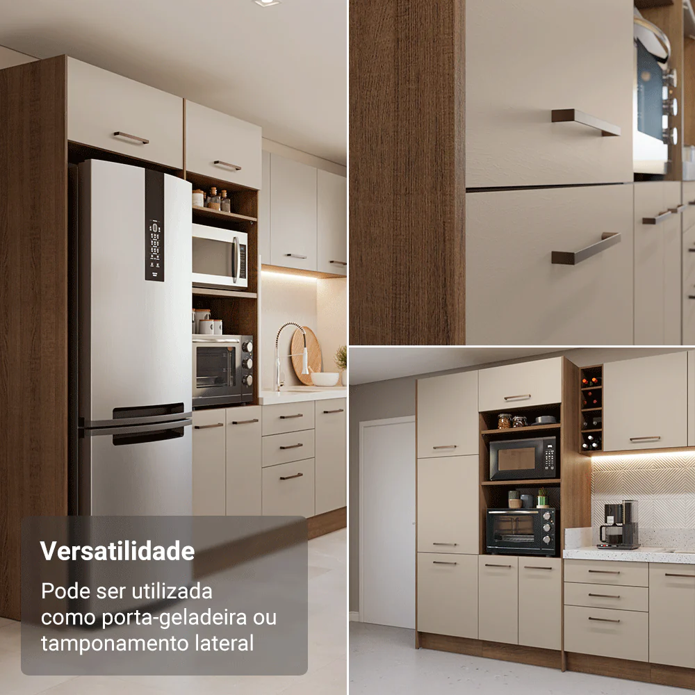 Painel Fechamento Lateral para Cozinha 225 x 60cm Rustic Madesa - Image 3