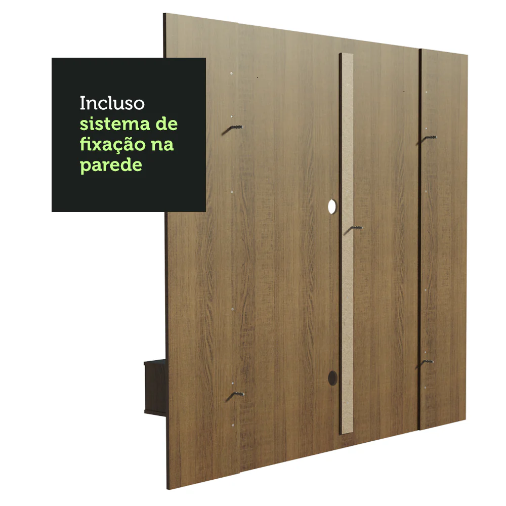 Painel para TV até 50 Polegadas Madesa Arizona 1 Prateleira 2 Nichos Rustic - Image 6