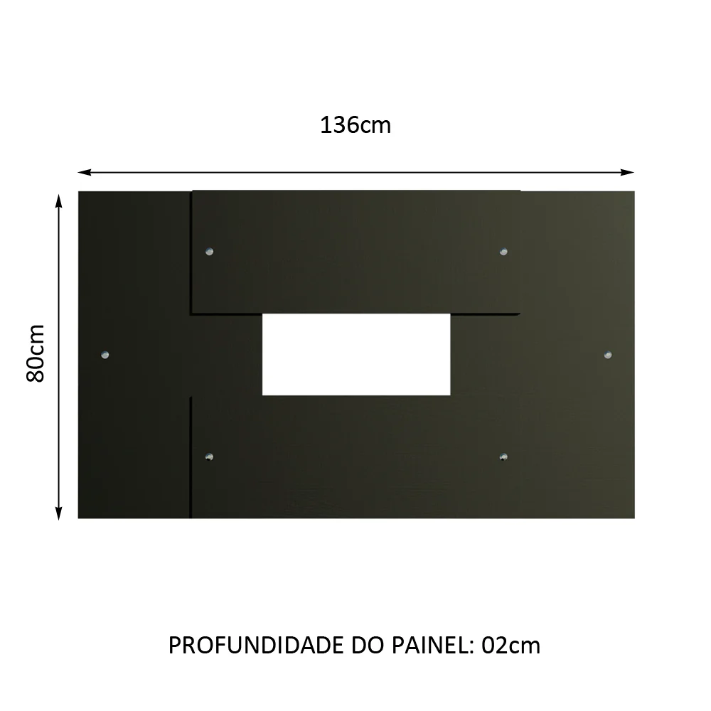 Painel para TV até 58 Polegadas Madesa Preto - Image 3