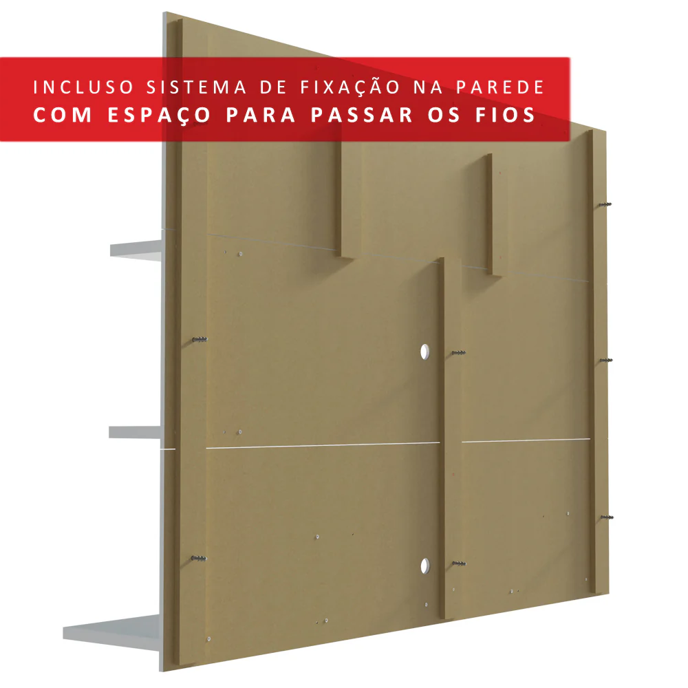 Painel para TV até 60 Polegadas Madesa Alfa Branco - Image 6