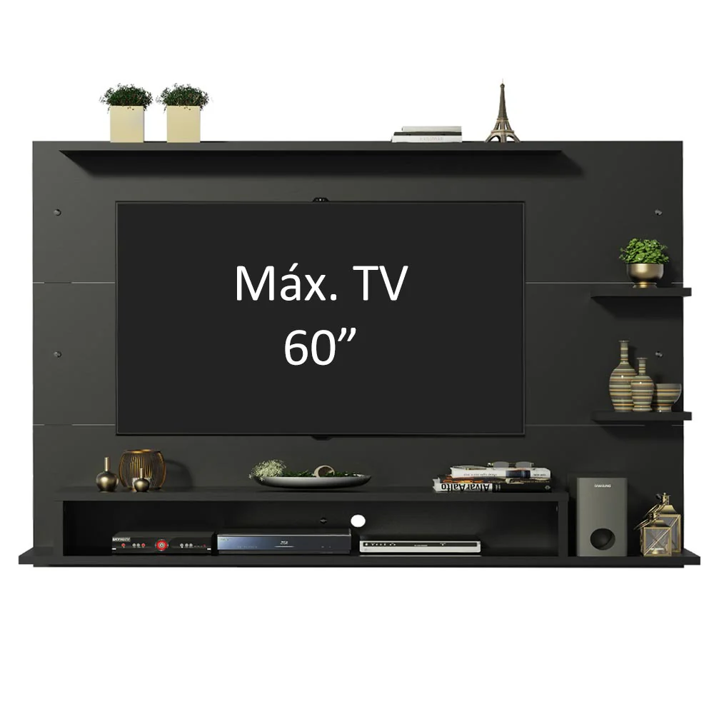 Painel para TV até 60 Polegadas Madesa Alfa Preto - Image 4
