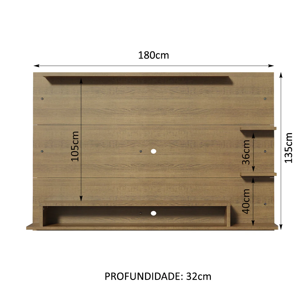 Painel para TV até 60 Polegadas Madesa Alfa Rustic - Image 3
