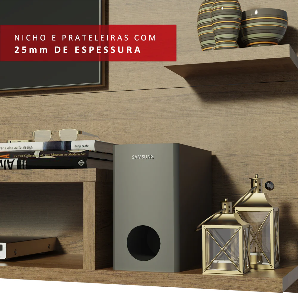 Painel para TV até 60 Polegadas Madesa Alfa Rustic - Image 5