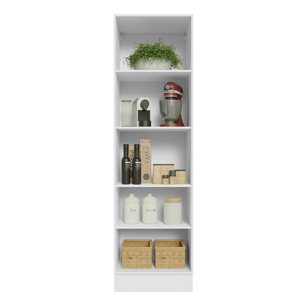 Paneleiro 100% MDF 60 cm com Nichos Abertos para Cozinha Madesa Acordes Branco - Image 3