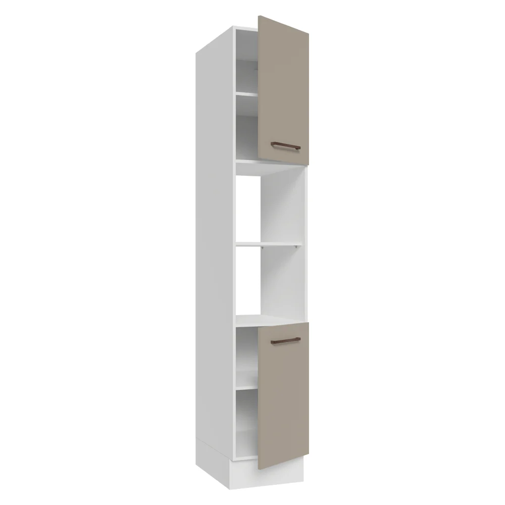 Paneleiro 40 x 60 cm 2 Portas e 2 Nichos Branco/Crema Agata Madesa - Image 6