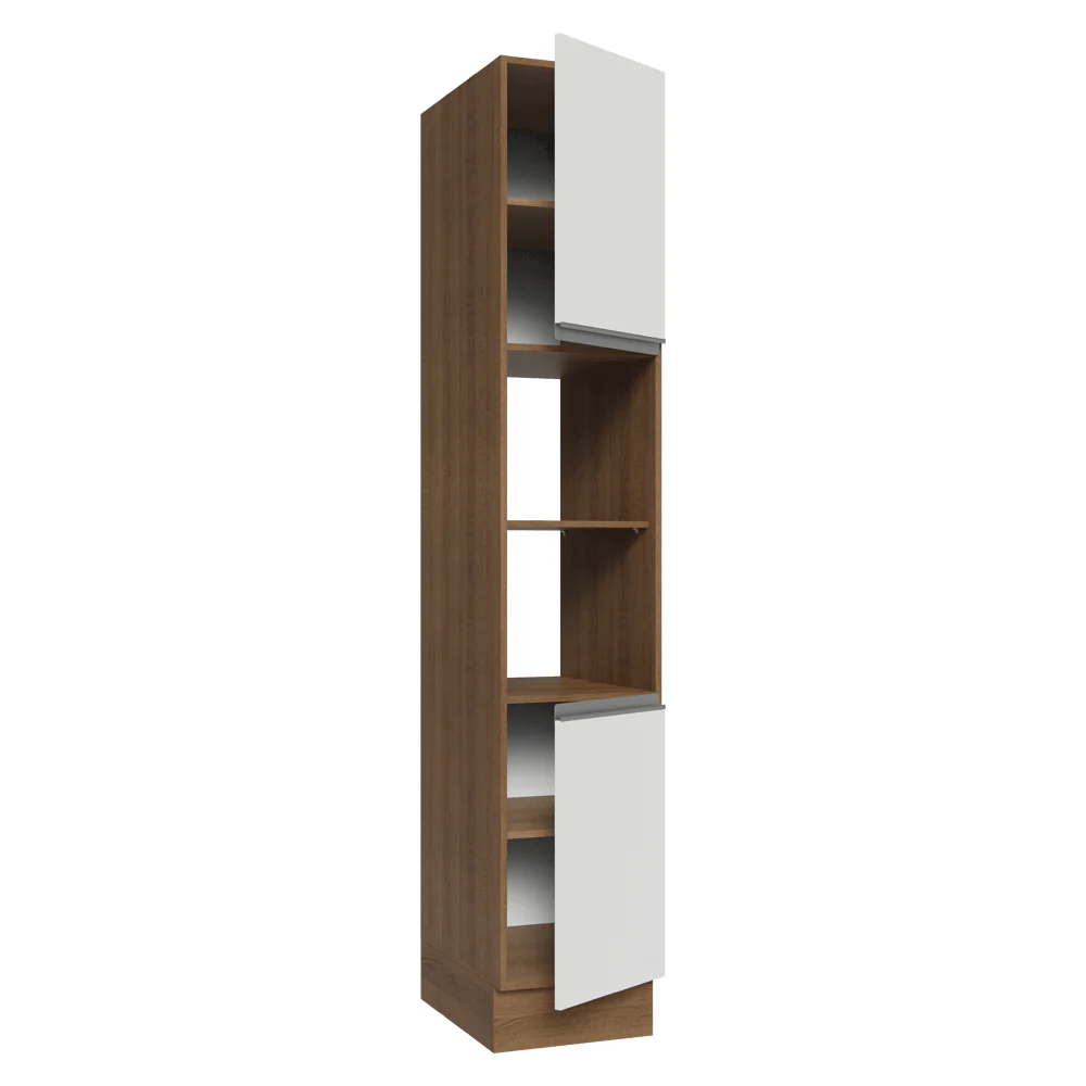Paneleiro 40 x 60 cm 2 Portas e 2 Nichos Rustic/Branco Glamy Madesa - Image 6