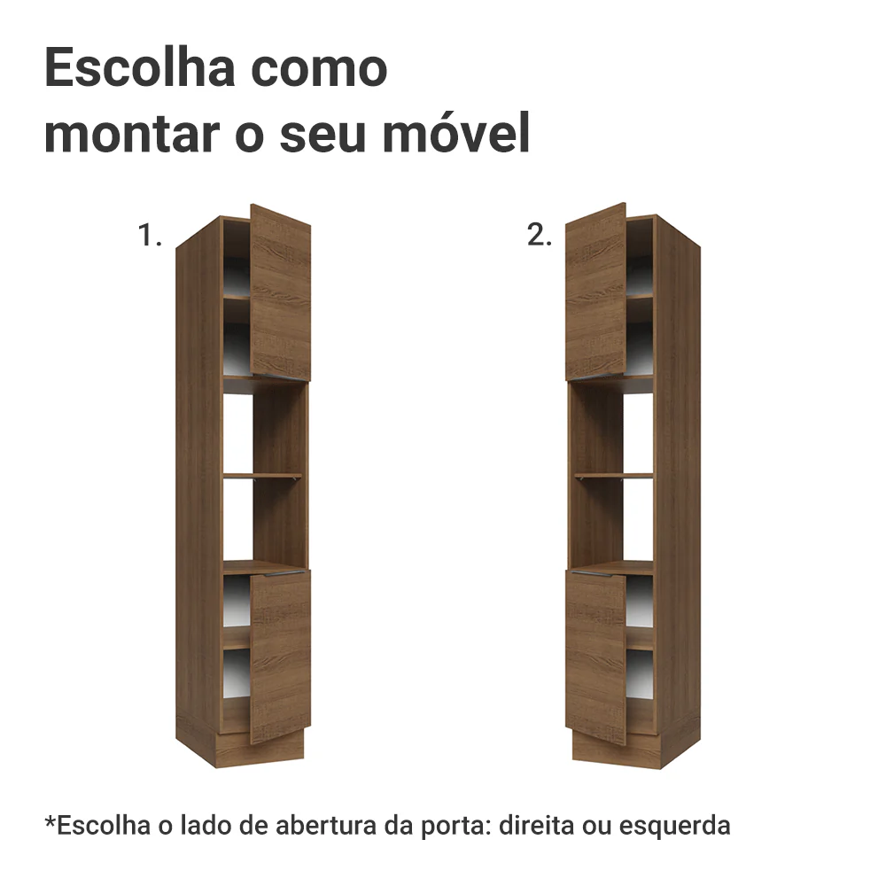 Paneleiro 40 x 60 cm 2 Portas e 2 Nichos Rustic Stella Madesa - Image 4