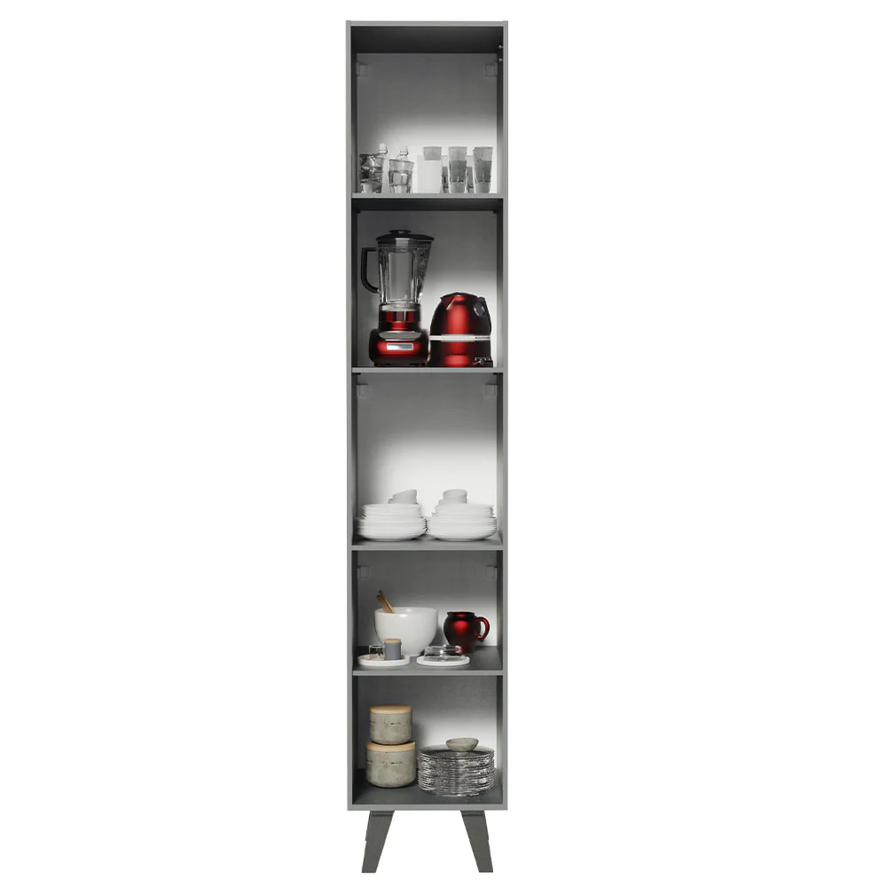 Paneleiro 40 cm 2 Portas Cinza Nice Madesa - Image 5