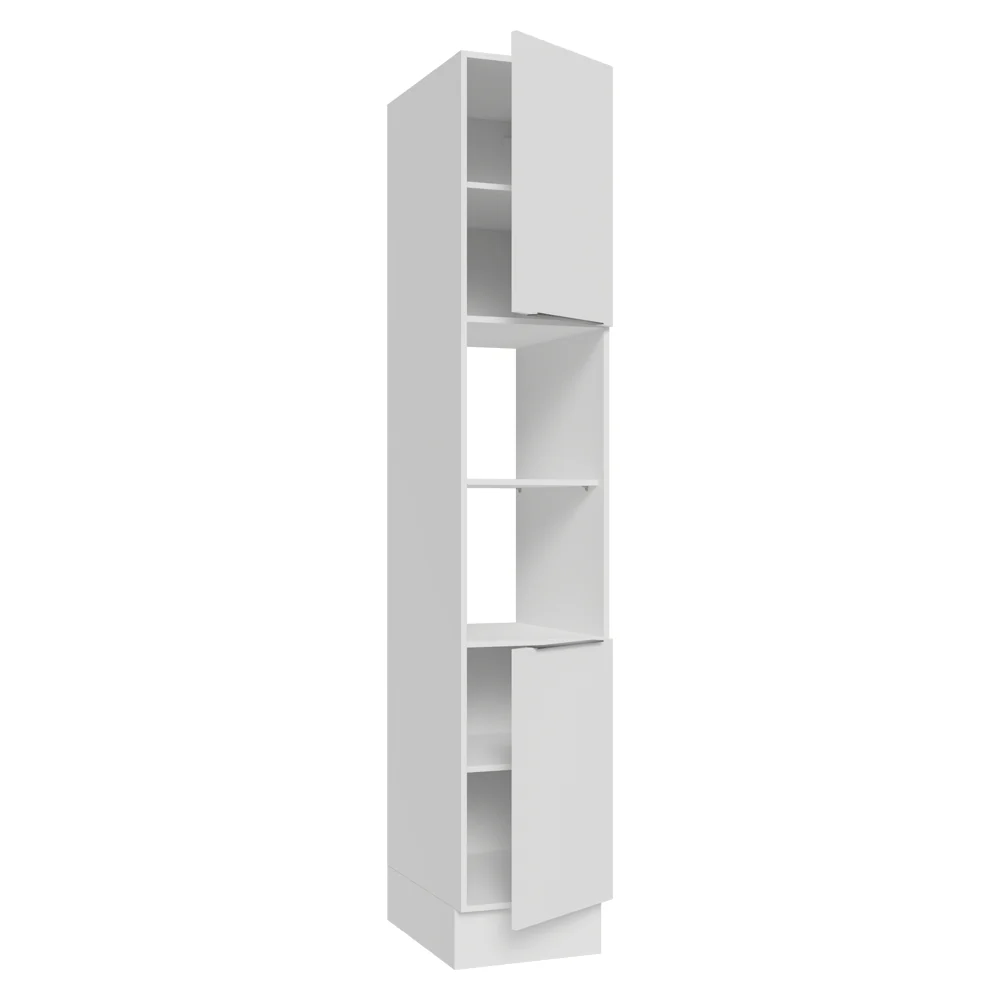 Paneleiro 40 cm 2 Portas e 2 Nichos Branco Stella Madesa - Image 6