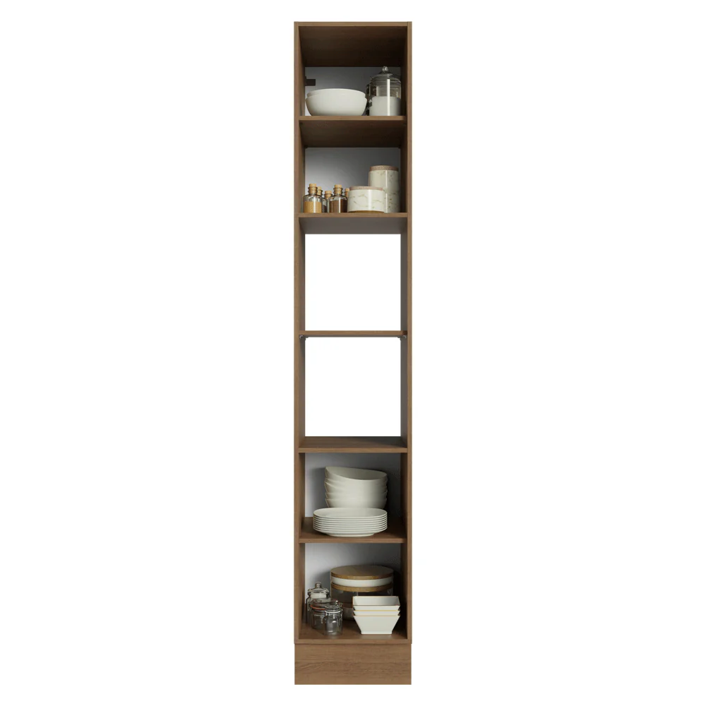 Paneleiro 40 cm 2 Portas e 2 Nichos Rustic/Cinza Vik Madesa - Image 5