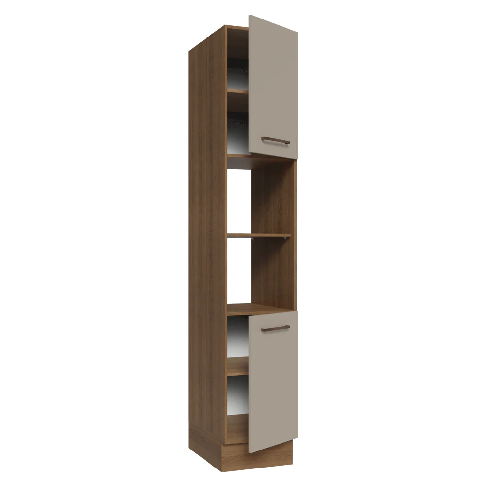 Paneleiro 40 cm 2 Portas e 2 Nichos Rustic/Crema Agata Madesa - Image 6