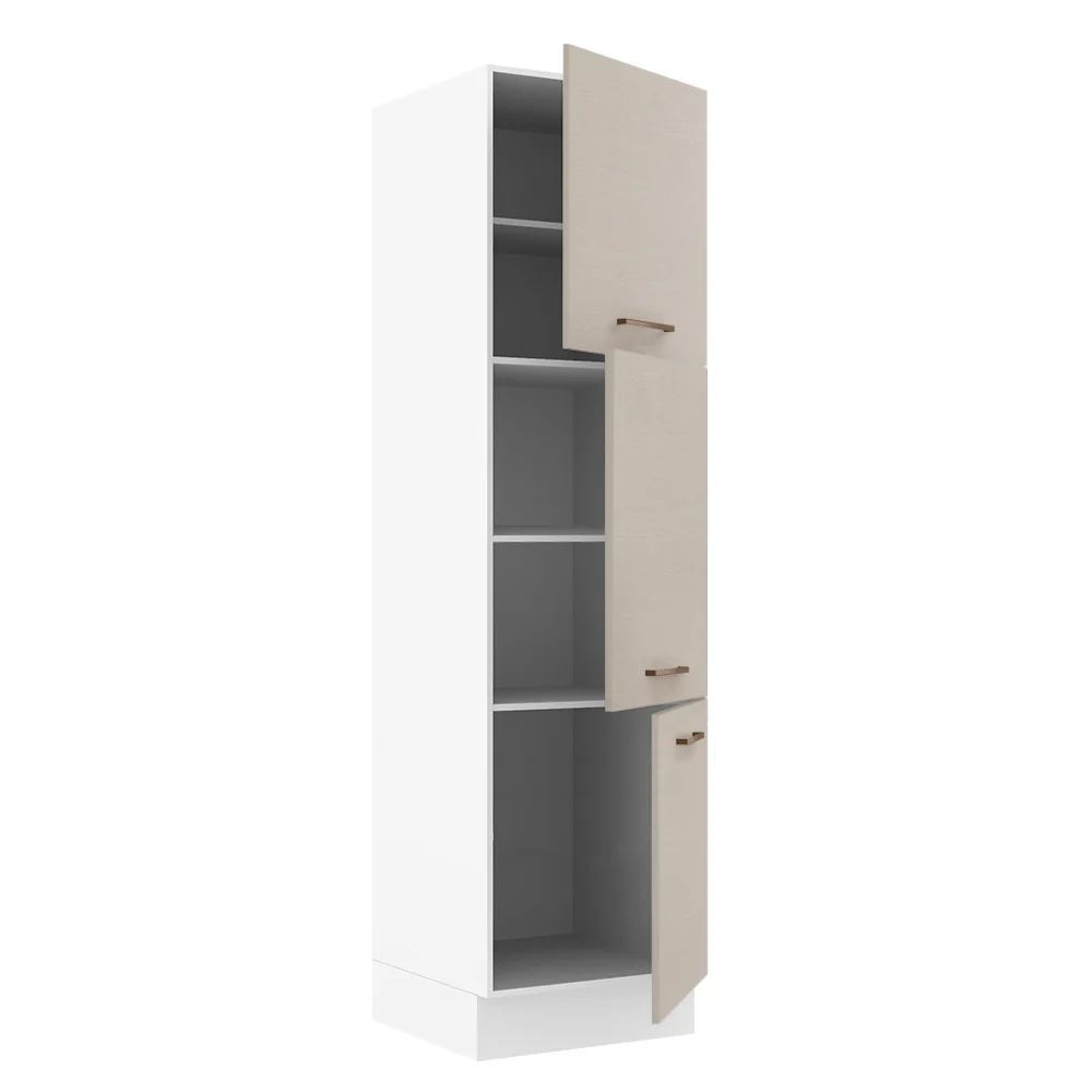 Paneleiro 60 x 60 cm 3 Portas Branco/Crema Agata Madesa - Image 4