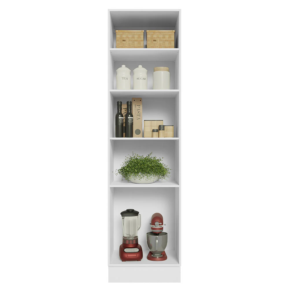 Paneleiro 60 cm com Nichos Abertos para Cozinha Madesa Glamy, Agata, Stella Branco - Image 3