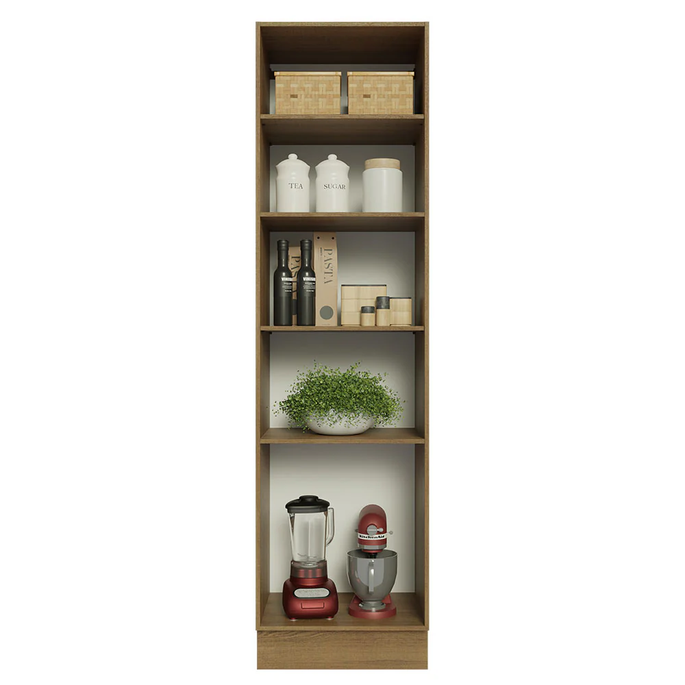 Paneleiro 60 cm com Nichos Abertos para Cozinha Madesa Glamy, Agata, Stella Rustic - Image 3