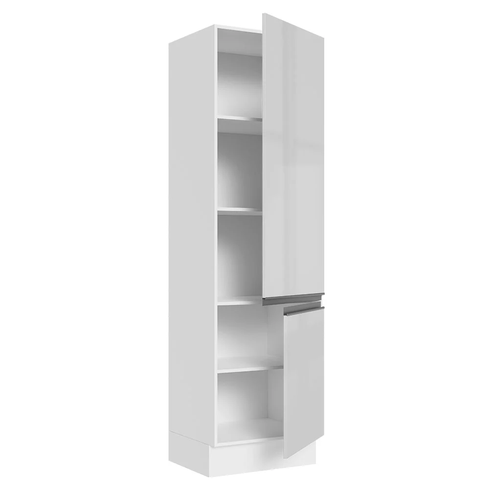 Paneleiro Madesa Acordes 100% MDF 60 cm 2 Portas Branco Brilho - Image 4