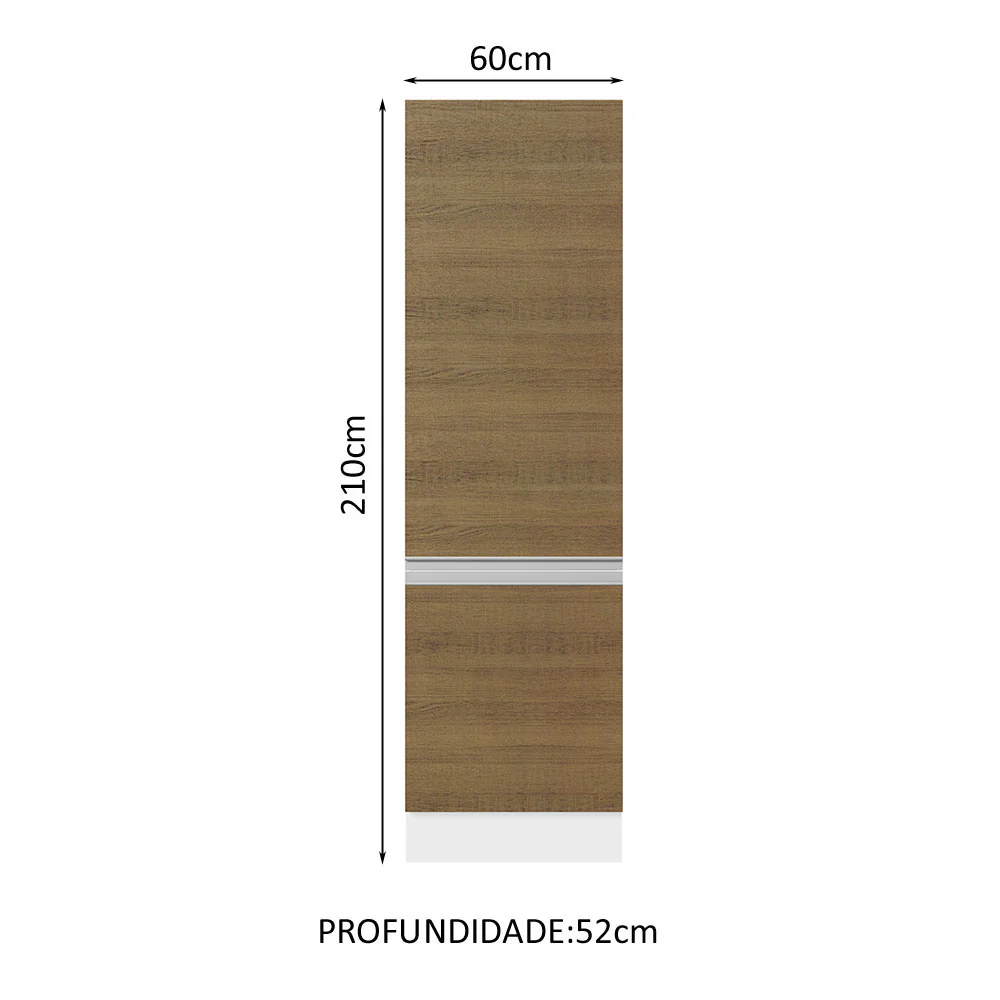 Paneleiro Madesa Acordes 100% MDF 60 cm 2 Portas Branco/Rustic - Image 2