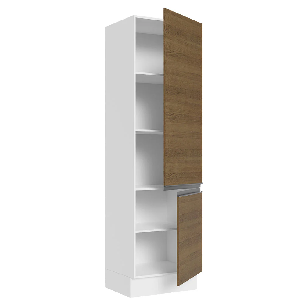 Paneleiro Madesa Acordes 100% MDF 60 cm 2 Portas Branco/Rustic - Image 4