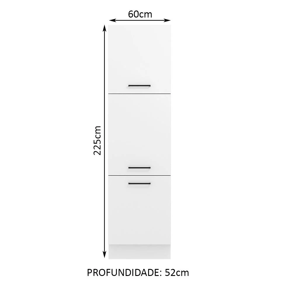 Paneleiro Madesa Agata 60 cm 3 Portas Branco - Image 2