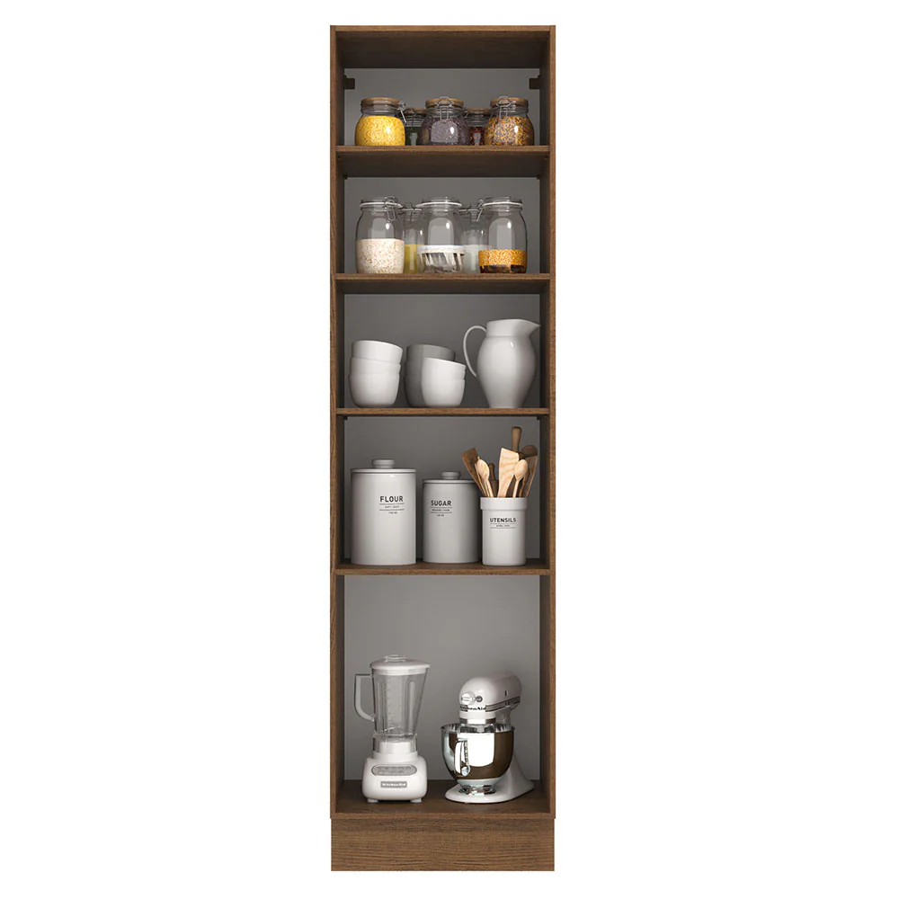 Paneleiro Madesa Agata 60 cm 3 Portas Rustic/Cinza - Image 3