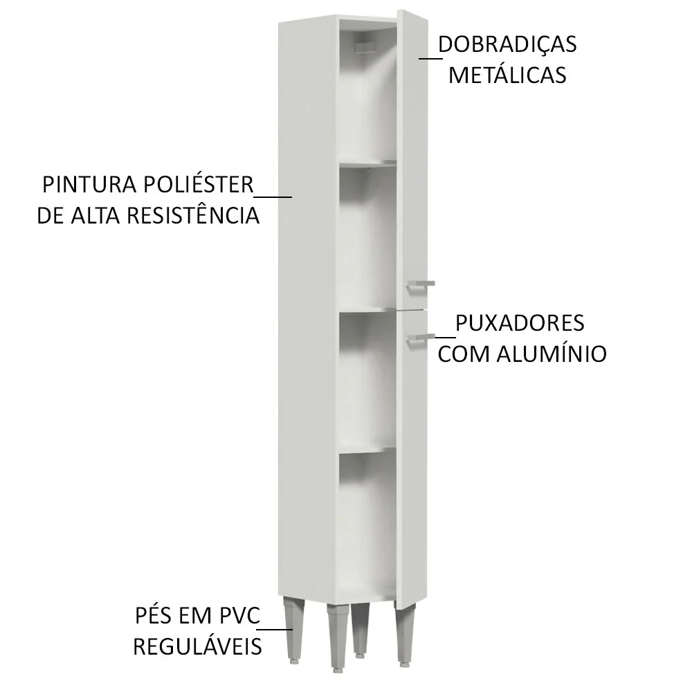 Paneleiro Madesa Emilly 2 Portas Branco - Image 3