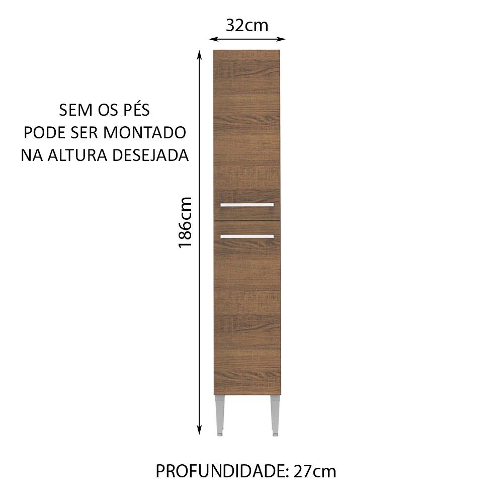 Paneleiro Madesa Emilly 2 Portas Rustic - Image 2