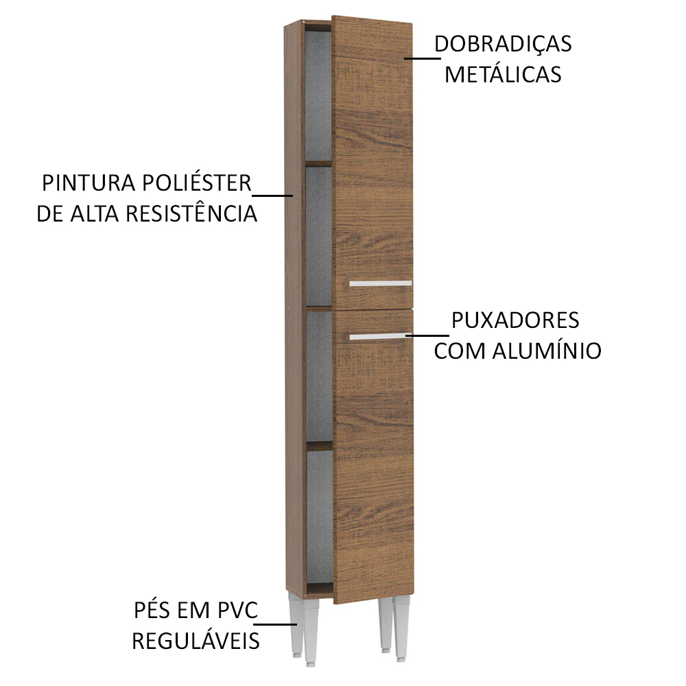 Paneleiro Madesa Emilly 2 Portas Rustic - Image 3