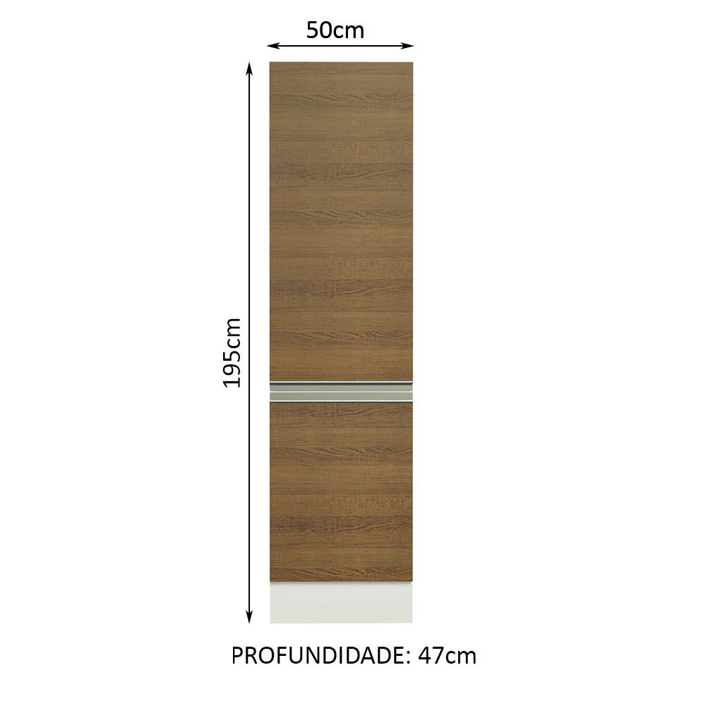 Paneleiro Madesa Smart 2 Portas Branco/Rustic - Image 3