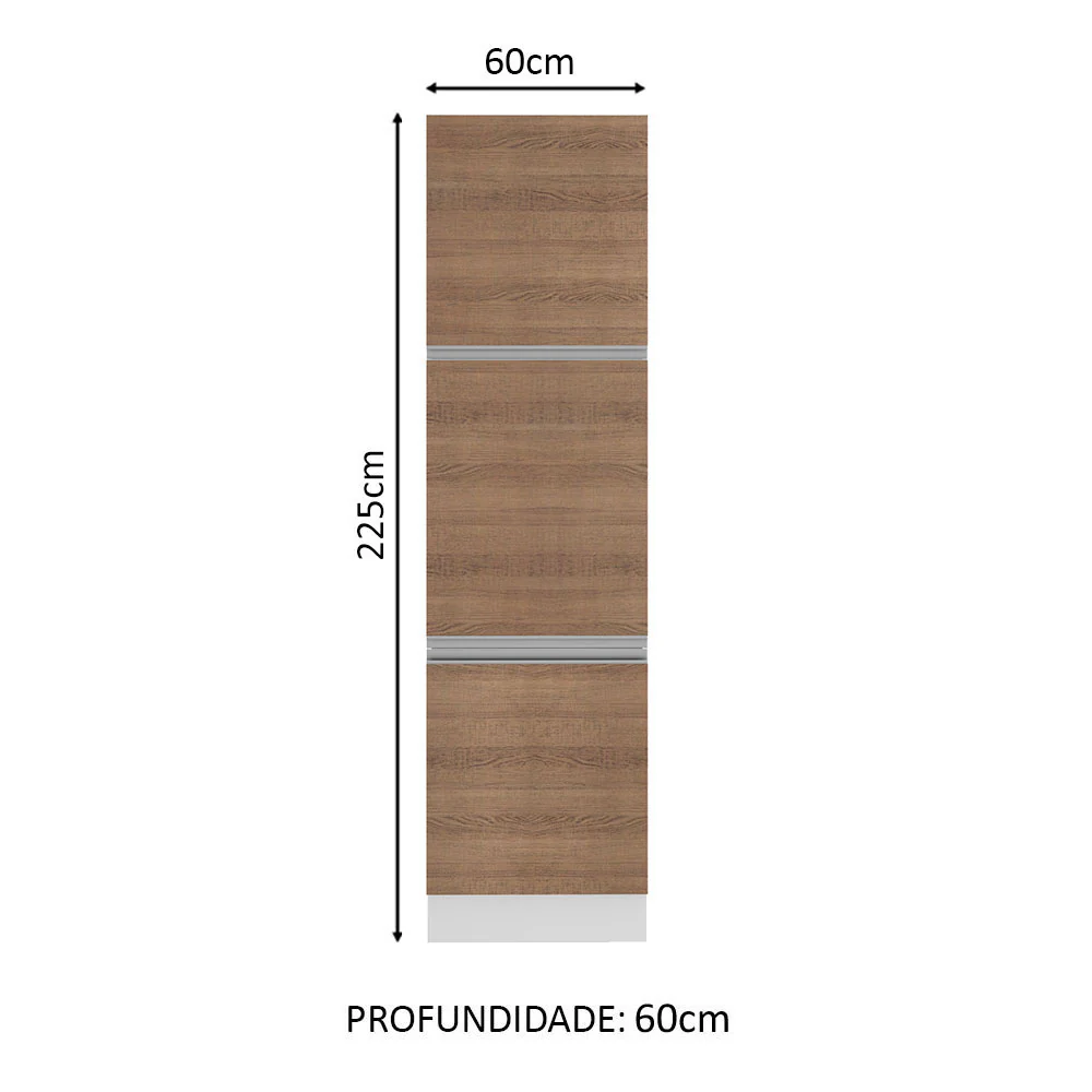 Paneleiro Madesa Glamy 60 x 60 cm 3 Portas Branco/Rustic - Image 2