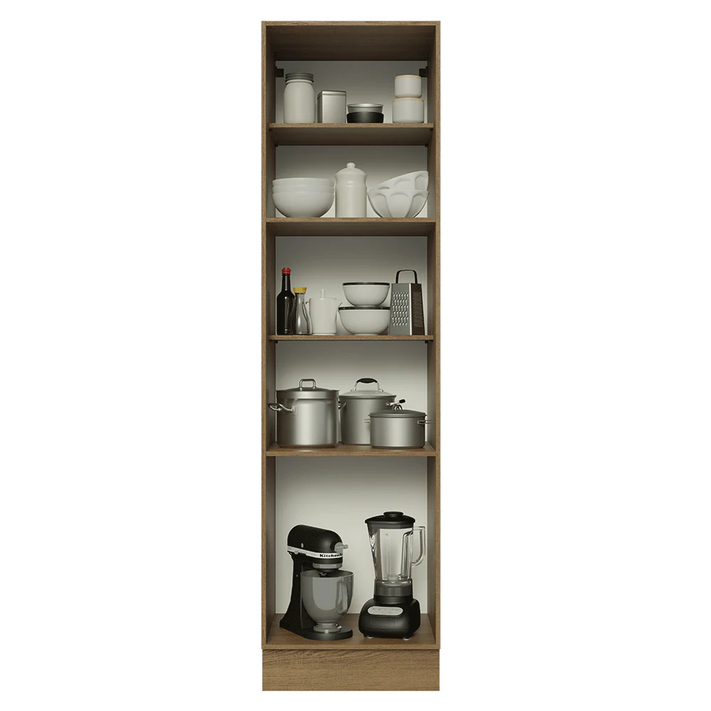 Paneleiro 60 x 60 cm 3 Portas Rustic/Preto Lux Madesa - Image 4