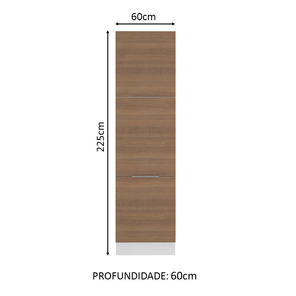 Paneleiro Madesa Stella 60 x 60 cm 3 Portas Branco/Rustic - Image 2