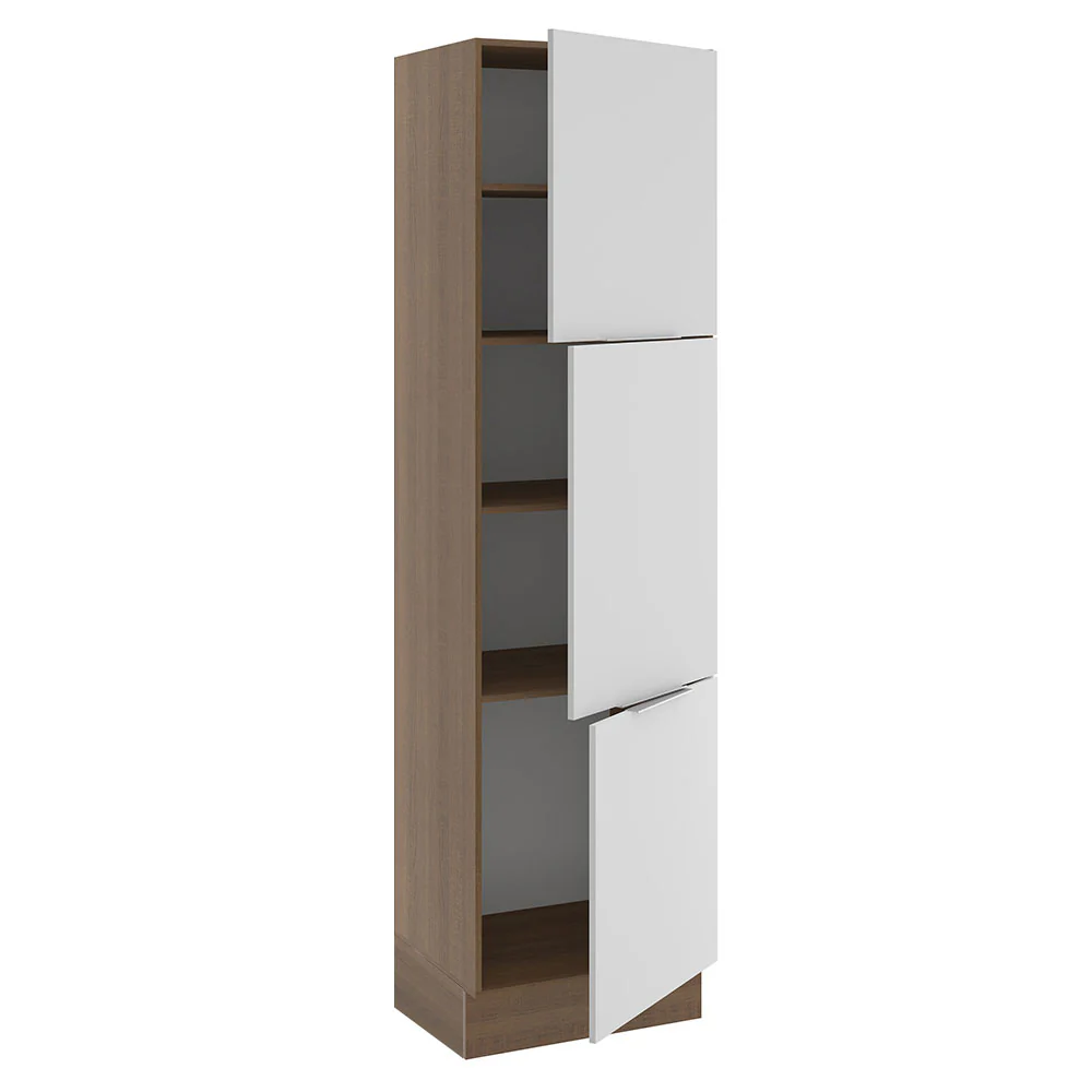 Paneleiro Madesa Stella 60 x 60 cm 3 Portas Rustic/Branco - Image 4