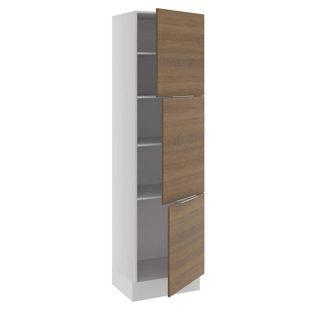 Paneleiro Madesa Stella 60 cm 3 Portas Branco/Rustic - Image 4