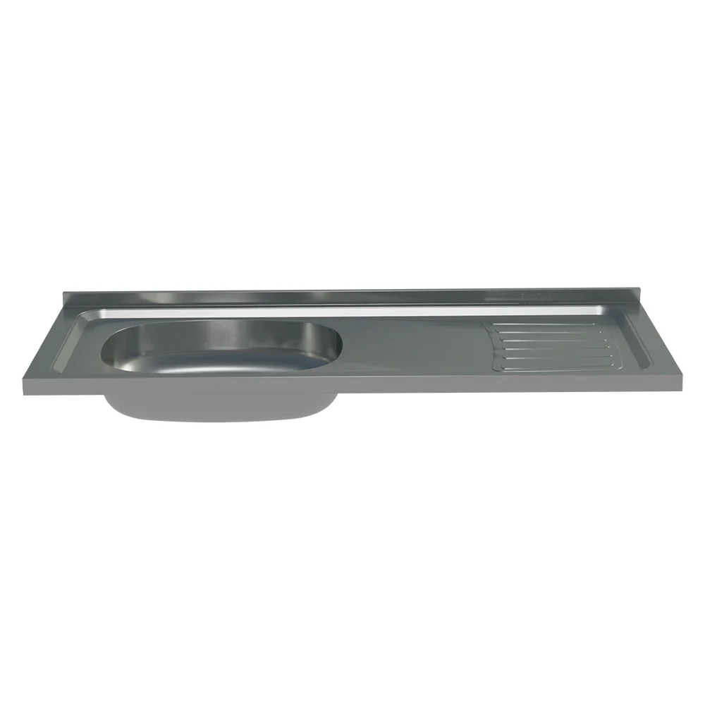 Pia de Aço Inoxidável 105 x 44 cm para Cozinhas Emilly e Gourmet Madesa - Image 4