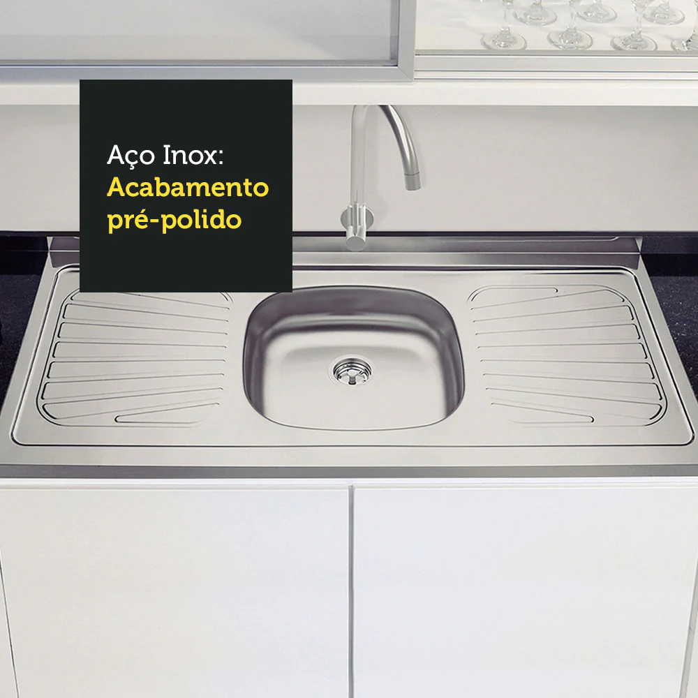 Pia de Apoio Tramontina New Raggi 40 em Aço Inox 120 x 52 cm - Image 3