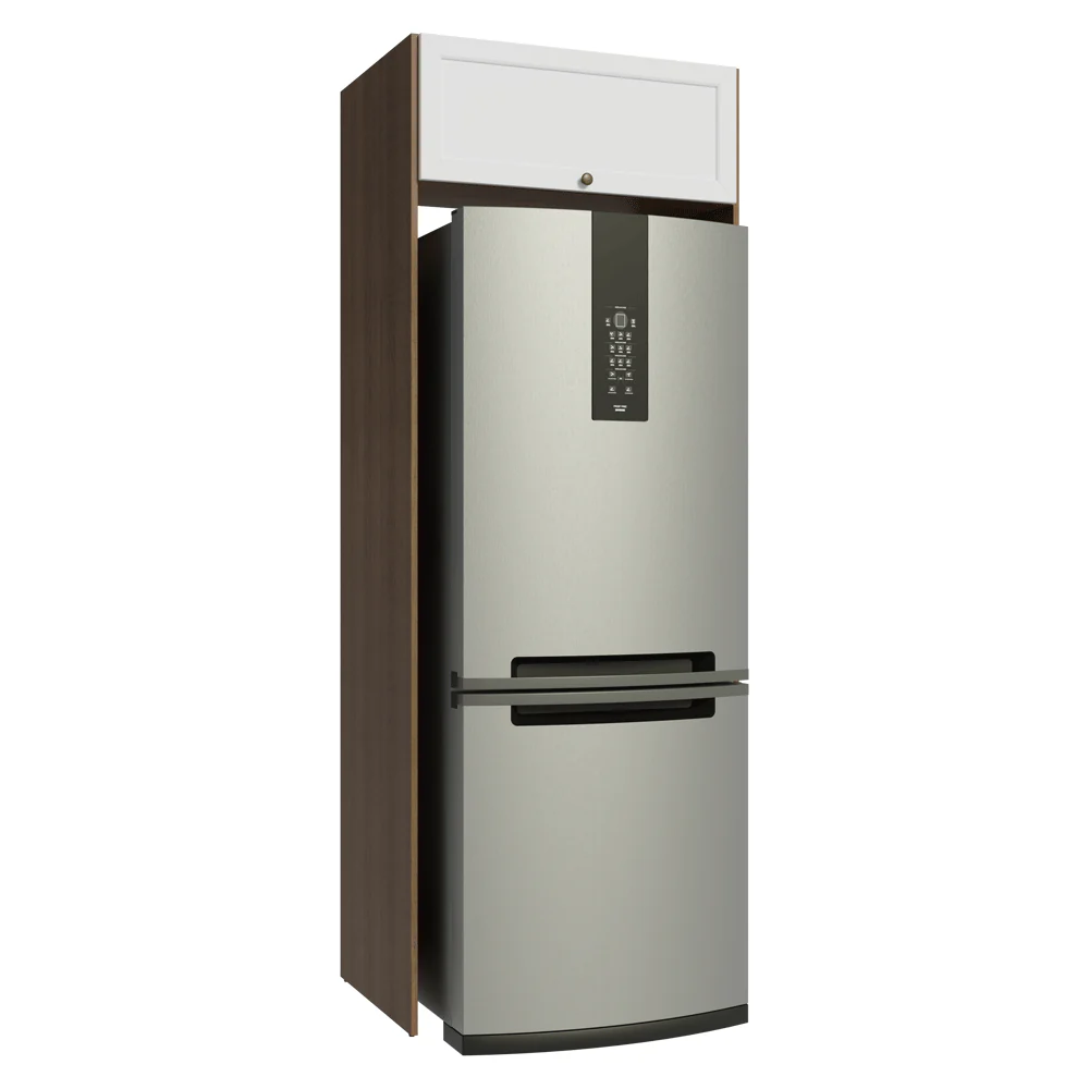 Porta-Geladeira 1 Porta Basculante Rustic/Branco Vik Madesa - Image 4