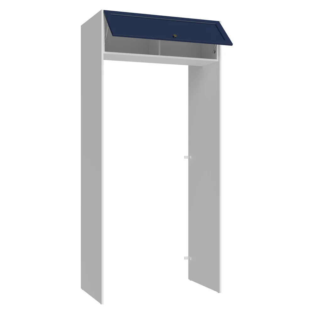 Porta-Geladeira 103 cm 1 Porta Basculante Branco/Azul Vik Madesa - Image 5