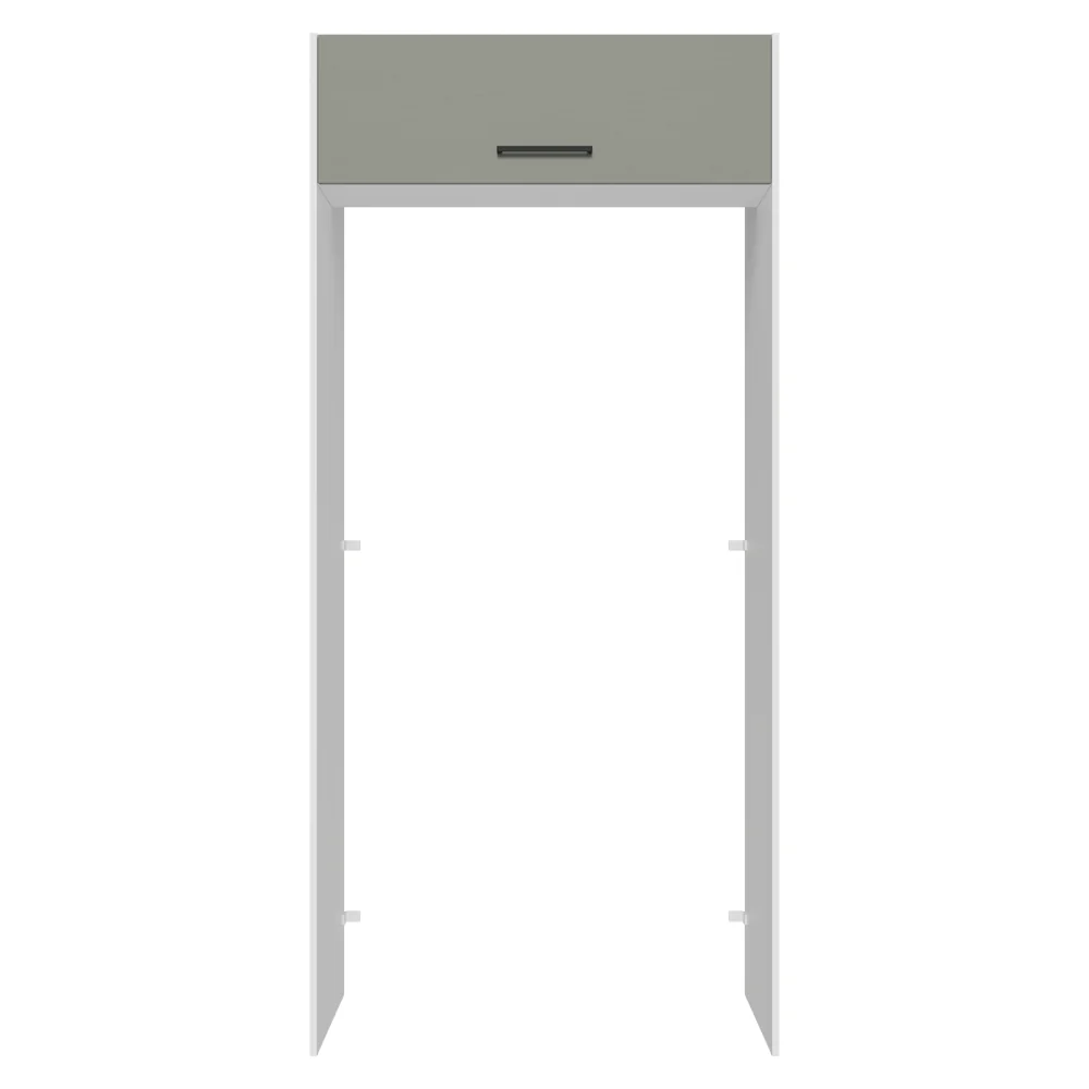 Porta-Geladeira 103 cm 1 Porta Basculante Branco/Cinza Agata Madesa - Image 6