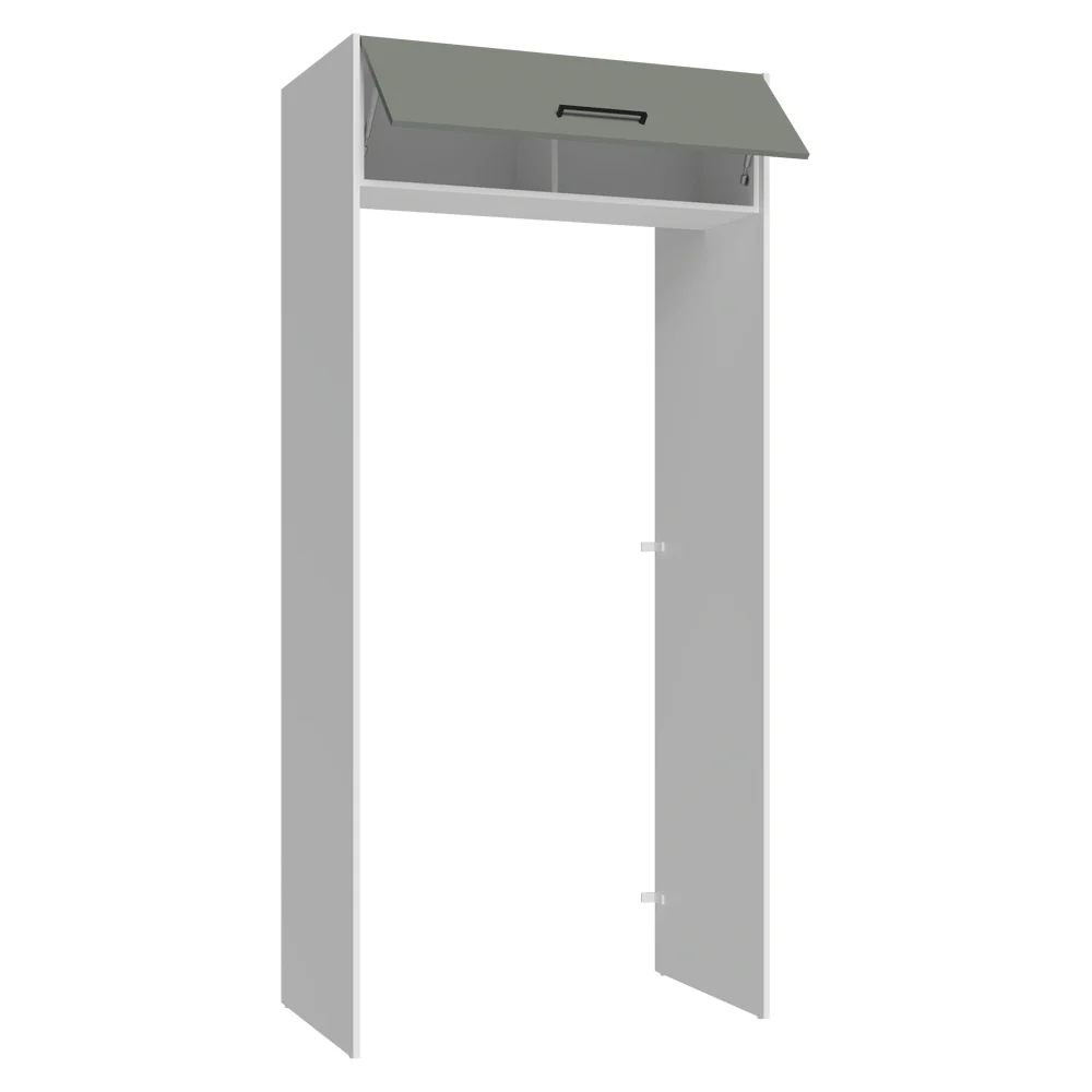 Porta-Geladeira 103 cm 1 Porta Basculante Branco/Cinza Agata Madesa - Image 7