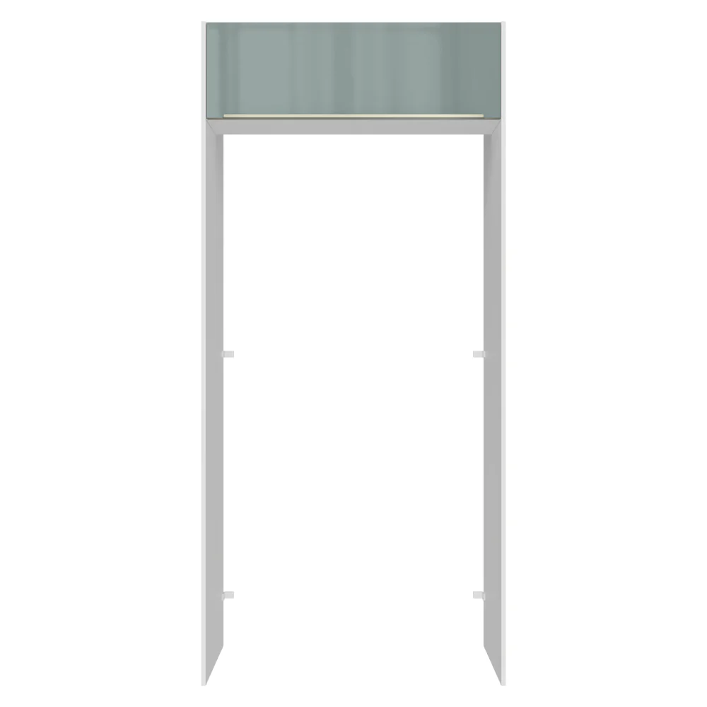 Porta-Geladeira 103 cm 1 Porta Basculante Branco/Cinza Lux Madesa - Image 10