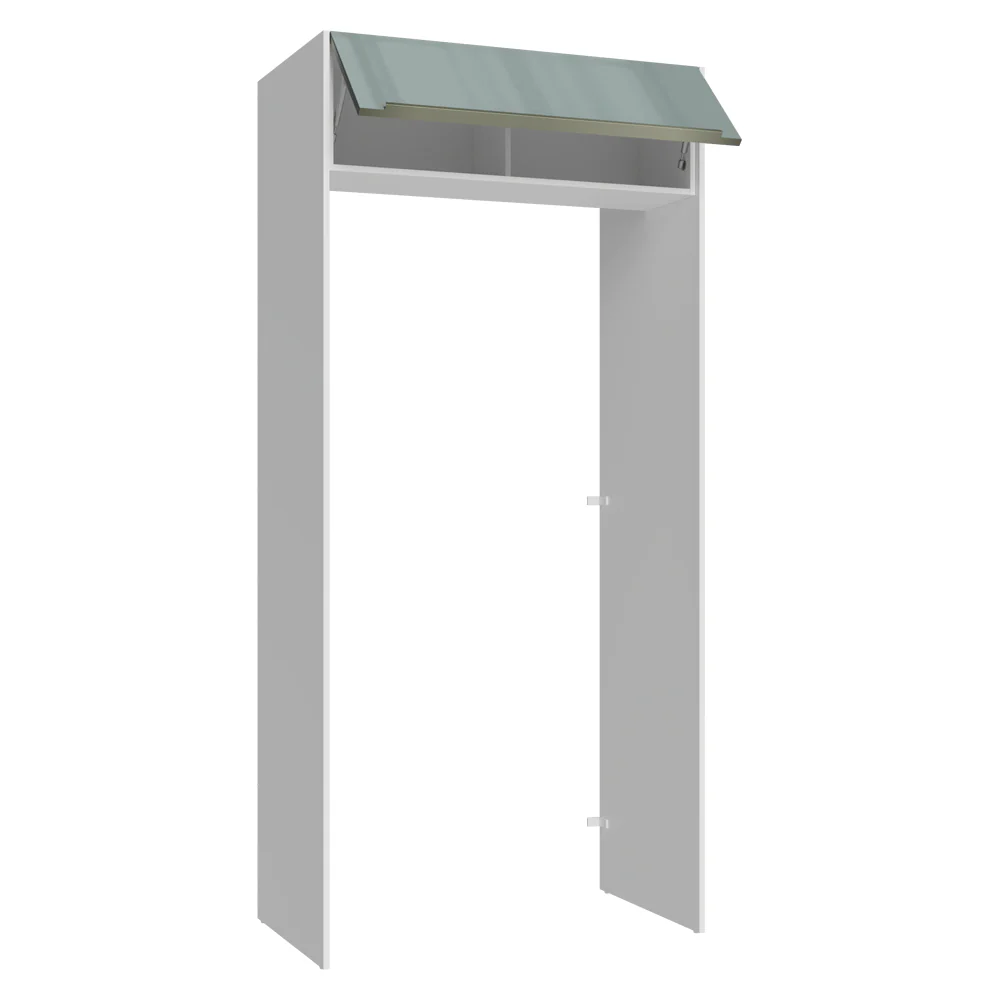 Porta-Geladeira 103 cm 1 Porta Basculante Branco/Cinza Lux Madesa - Image 5