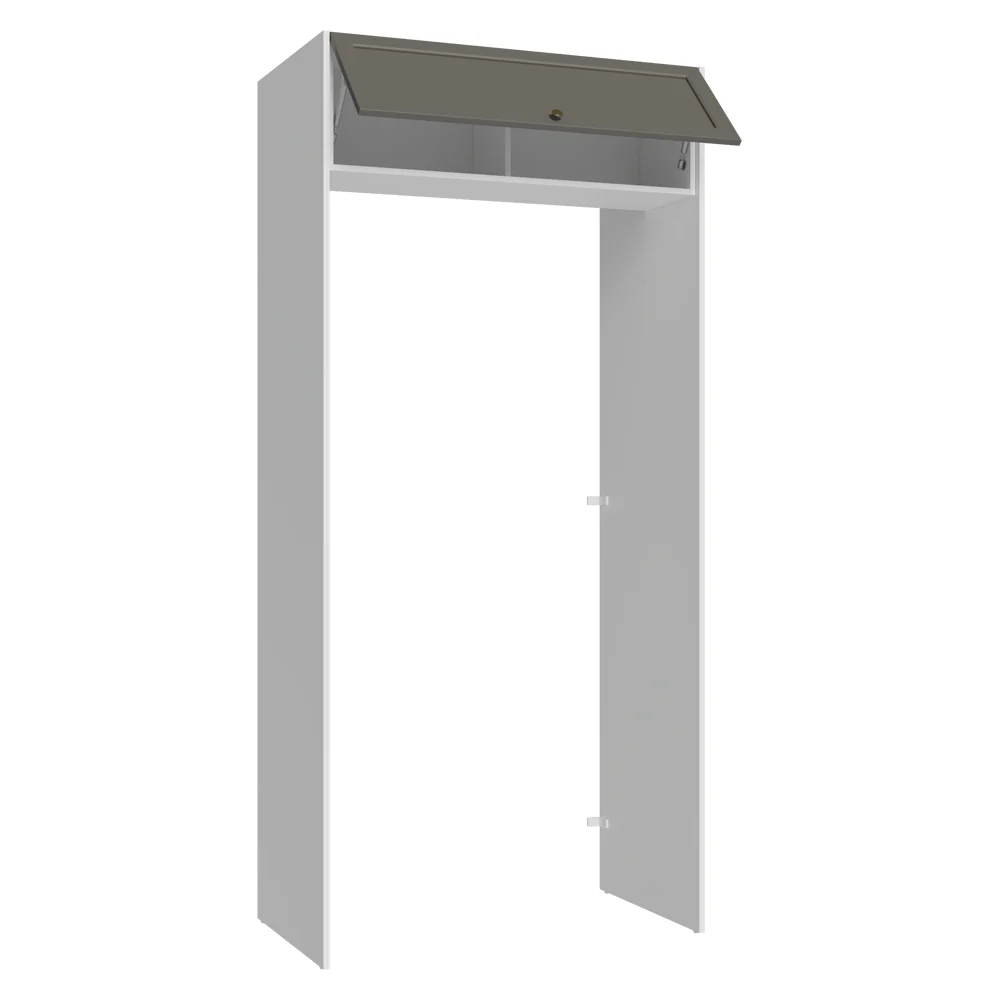 Porta-Geladeira 103 cm 1 Porta Basculante Branco/Cinza Vik Madesa - Image 5