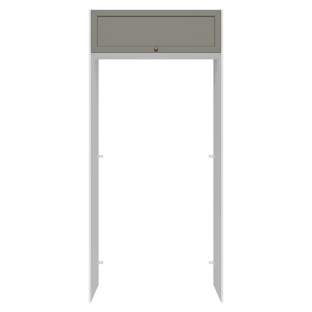 Porta-Geladeira 103 cm 1 Porta Basculante Branco/Cinza Vik Madesa - Image 9