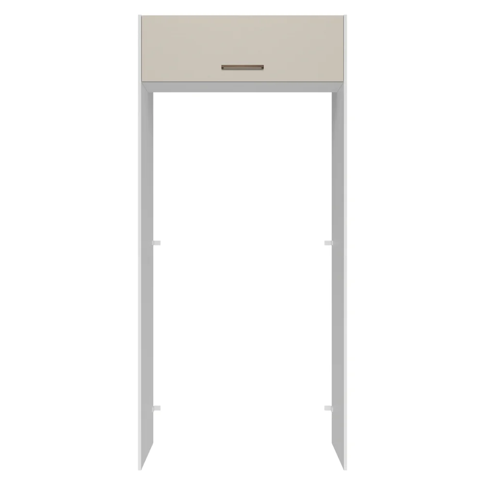 Porta-Geladeira 103 cm 1 Porta Basculante Branco/Crema Agata Madesa - Image 6