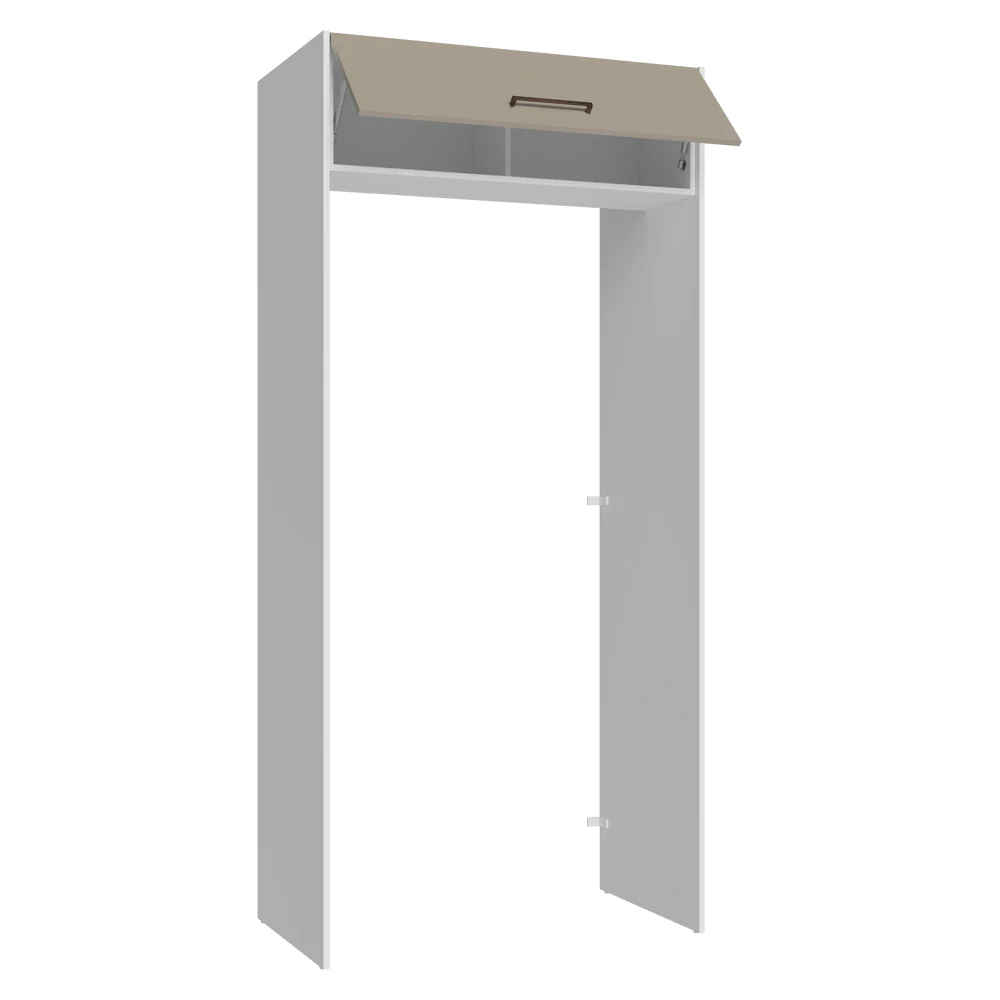 Porta-Geladeira 103 cm 1 Porta Basculante Branco/Crema Agata Madesa - Image 7