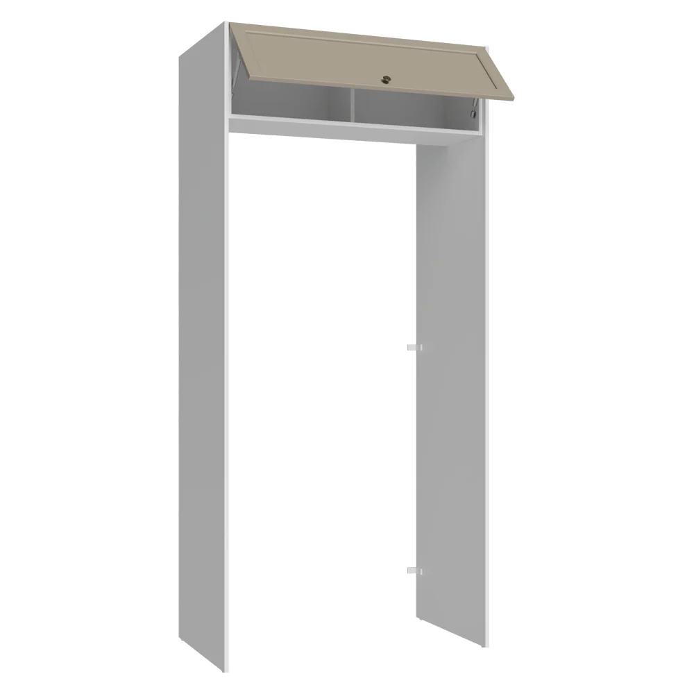 Porta-Geladeira 103 cm 1 Porta Basculante Branco/Crema Vik Madesa - Image 8