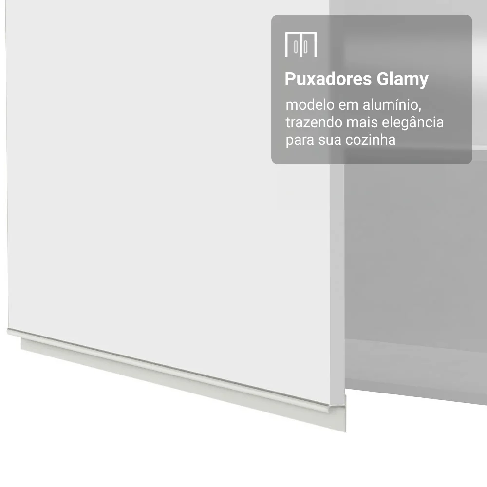 Porta-Geladeira 103 cm 1 Porta Basculante Branco Glamy Madesa - Image 5