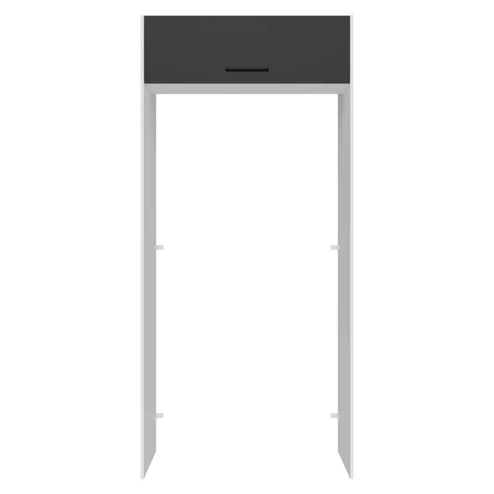 Porta-Geladeira 103 cm 1 Porta Basculante Branco/Preto Agata Madesa - Image 6