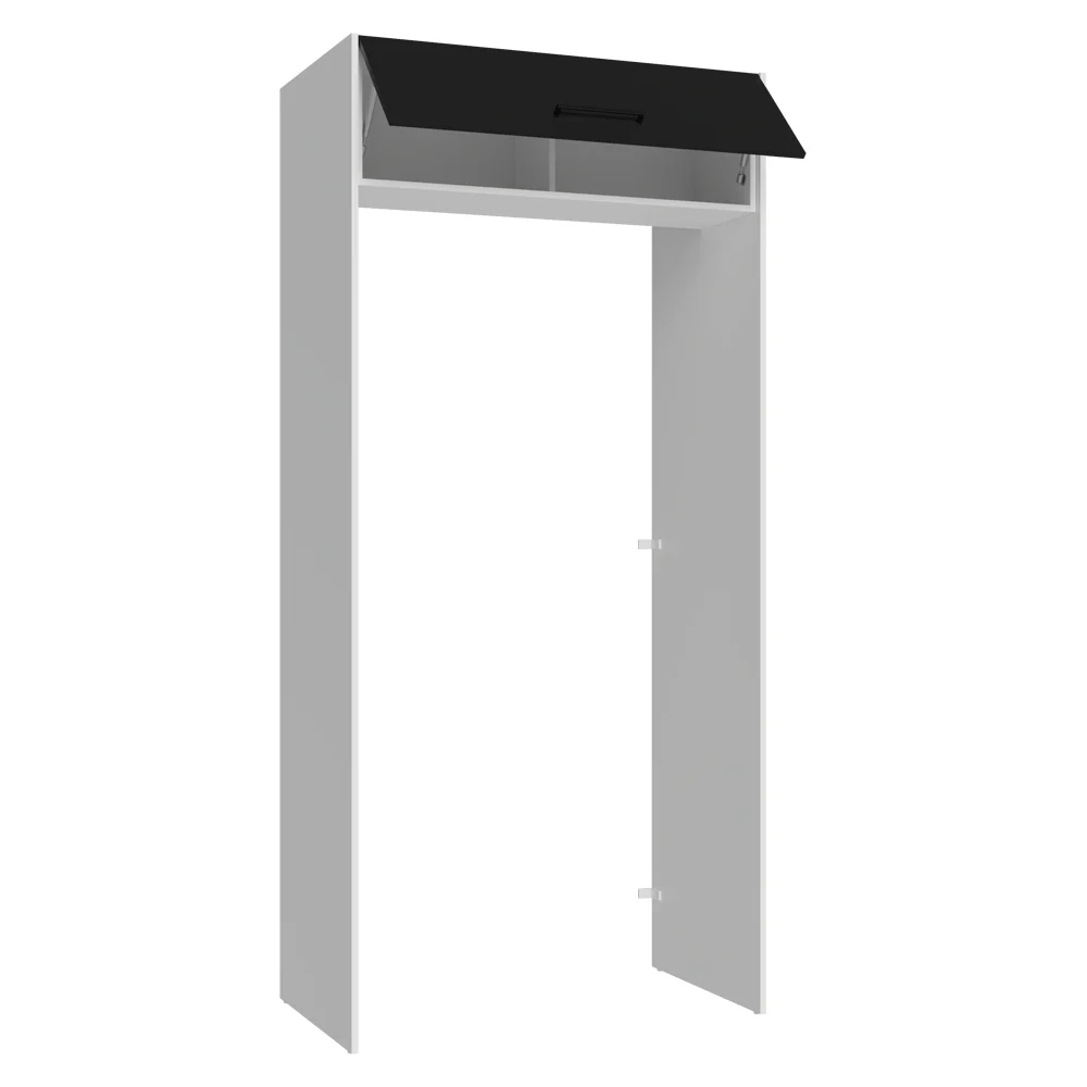 Porta-Geladeira 103 cm 1 Porta Basculante Branco/Preto Agata Madesa - Image 7